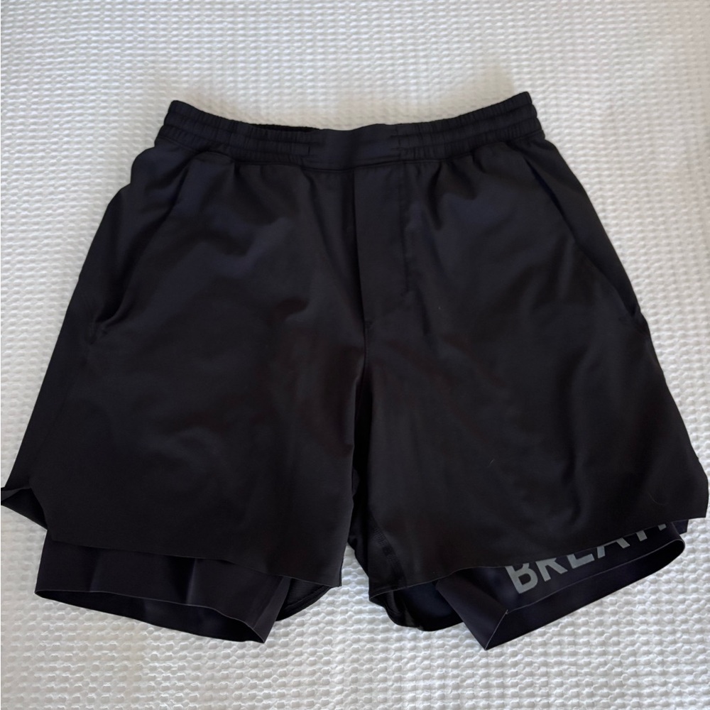 Men's Lululemon Black Performance Shorts - Picture 3 of 5
